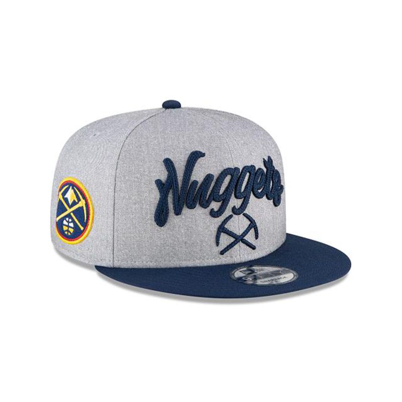 NBA Denver Nuggets Official Draft 9Fifty Snapback (XKK7576) - Grey New Era Caps